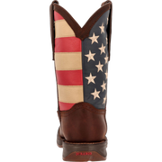 Durango DB5554 Rebel Patriotic Flag Western Boots for Men - Brown - 10W