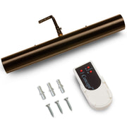 Concept Lighting Matte Black 18in Battery Powered LED Picture Light with Remote, Dimmable, Wireless, Tilting Head, 303L