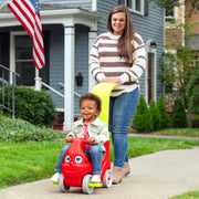 Simplay3 Convert-a-Coupe Toddler Ride-On Car, Red, Parent Push Handle Converts to Foot-Powered Ride-On, Ages 2-5, 223030-01-CA