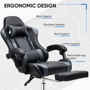 EDX DJY01-BKGY Ergonomic High Back Office Chair with Lumbar Support and Adjustable Armrests, Black and Gray