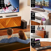 Ultimea  U2120US10RV-US Nova S50 2.1CH Dolby Atmos Bluetooth Sound Bar Speaker, Black, 40W Subwoofer, EQ Mode