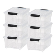 IRIS 500295 13.5 Qt. Plastic Storage Bins with Lids, Stackable Storage Containers, Totes, 6 Pack