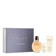Calvin Klein Obsession For Men Fragrance Gift Set, Oriental Woody Scent, 125ml Eau De Parfum, 100ml After Shave Balm, 75ml Deodorant Stick