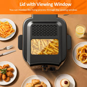 TINANA YH-DF-01 Electric Deep Fryer, 5.9 Qt Enamel Fry Pot, 2.6 Qt Oil Capacity, Stainless Steel, Adjustable Temperature Control, Black