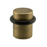 Solid Brass Contemporary Flat Top Doorstop - Antique Brass