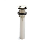Extended Press type Pop-Up Drain with overflow & tailpiece-Polished Nickel Finish