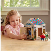Melissa & Doug 2505 Take-Along Wooden Doorbell Dollhouse Keys, 4 Poseable Wooden Dolls