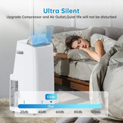 GarveeLife Portable Air Conditioner 15,000 BTU 3-in-1 Cooling Dehumidifier Fan Quiet Operation Cools Up to 850 Sq.Ft Remote Control Easy Installation Kit gwer34534