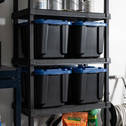 Iris USA 12 Gallon Plastic Storage Bins with Lids, Heavy-Duty Stackable Totes, Reinforced Handles, 4 Pack, 500410