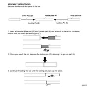 Cap 110lb 3 Pieces Barbell Olympic Weight Set, Black - Durable Design