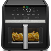 Chefman TurboFry 9-Quart Air Fryer, 7-in-1 Digital Touchscreen, 1750W, Black, Nonstick Basket, 450F RJ38-9TW-V2