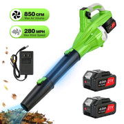 CATGOOD Cordless Leaf Blower, 200 MPH Wind Speed, 850 CFM Air Volume, 8-Speed Settings, Lightweight Handheld Electric Blower with 24.0Ah Batteries and Charger