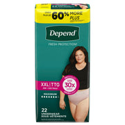 Depend 81782572 Women's Fit-Flex Maximum Incontinence Underwear, XXL, Blush, 22 Count