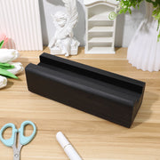 Mipcase Black Wood Household Mirror Stand, Durable Anti-Slip Support, 9.85 in x 2.68 in,