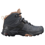 Salomon L41295600  X Ultra 4 Mid GORE-TEX Hiking Boots for Ladies - Ebony/Mocha Mousse/Almond Cream - 9M
