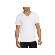 Hanes Fresh Iq Mens 5 Pack Short Sleeve V Neck T-Shirt Big And Tall - WHITE X-LARGE TALL