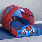 Delta Children BB81422SM Marvel Spider-Man Sleep and Play Toddler Bed with Tent Guardrails