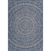 Mainstays Blue Global Medallion Indoor Outdoor Area Rug 6'6