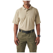 5.11 Tactical Men's Performance Polo Shirt, Moisture-Wicking, Gusseted Sleeves, Integrated Mic Clips, Reinforced Pen Pockets, Silver Tan, X-Large, 71049-160