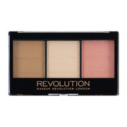Makeup Revolution Ultra Sculpt & Contour Kit Blush Bronzer Highlighter Trio Ultra Fair C01