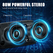 Ortizan Ortizan-P6 Bluetooth Speaker, Ortizan P6 Party Speaker with Wireless Microphone, Black