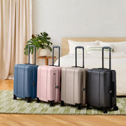 BTL 20-Inch Carry-On Expandable Hardside Upright Luggage with 360-Degree Hinomoto Spinner Wheels, Black