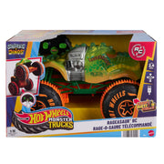 Mattel Hot Wheels Monster Trucks RC Rageasaur Remote-Control Toy Truck, 1:15 Scale, Multicolor, JBH03
