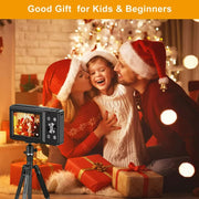 Melcam 01DC403 44.0 MP 1080P Digital Camera 16X Digital Zoom Compact Point and Shoot Camera, Black
