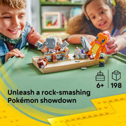 LEGO Pokmon SMART Play Charmander and Geodude's Cavern Clash Interactive Building Toy with 2 SMART Tags and 2 Figures Ages 6+ 198 Pieces 6589478