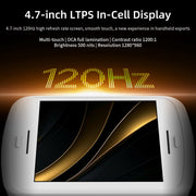Anbernic RG Slide Handheld Game Console, 4.7-Inch LTPS In-Cell Display, Unisoc T820 Processor, 8GB RAM, 128GB Storage, White