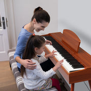 Ktaxon GPP-203 88 Key Keyboard Piano Weighted Action Electronic Keyboard, Walnut