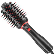 Asteron AS508-70 One Setp Titanium Brush Dryer, 2.76, Black & Red
