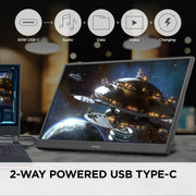 ViewSonic VX1754 17.3 Inch IPS LED FHD Portable Gaming Monitor, 144Hz Refresh Rate, AMD FreeSync, USB-C with 60W Charging, Mini HDMI, Black