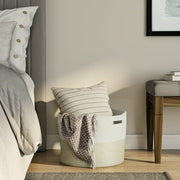 MoDRN MDF0W007L13001 Cotton and Polyester Storage Basket, Beige