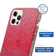 Onn. WIBPOG100069253 iPhone 12 Pro Max Glitter Ombre Phone Case, Purple/Pink