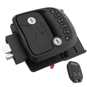 RVLock Compact Keyless RV Door Lock with Back-Lit Keypad, Remote Fob, Durable Metal Core, Black, COMP-R