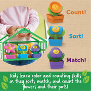 Learning Resources Growing Greenhouse Color & Number Playset, 12 Pieces, Multicolor, Ages 18 Months+, LER3605