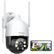 DEKCO DC5L Guardian 360: 2K HD Outdoor Security Camera with Pan-Tilt Motion Tracking, Home Surveillance Exterieur