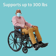 Medline Guardian K4 Lightweight Wheelchair with Flip-Back Desk-Length Arms, Adjustable Elevating Leg Rests, 20 Inch Seat, Gray, MDS806565E
