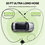 TACKLIFE Electric Pressure Washer, 2000PSI, 1.7GPM, 120V, 20FT Hose, 2 Nozzles, Foam Cannon, Compact Portable Green, YLQ3500H-130