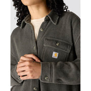 Carhartt Oversized-Fit Heavyweight Waffle Knit Long-Sleeve Shirt - Carbon Heather - 2X