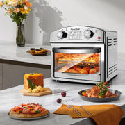 Geek Chef NO021105 Air Fryer 13QT Countertop Convection Oven, Oil-less Air Fryer Toaster Oven, 1500W, Perfect for Countertop, Stainless Steel, Silver