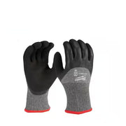 Milwaukee 48-73-7952 Large Red Latex Level 5 Cut Resistant Insulated Winter Dipped Work Gloves
