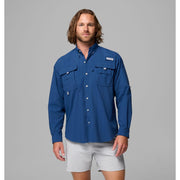 Columbia Men's Bahama II Long Sleeve Shirt, Quick-Dry Nylon, UPF 30 Sun Protection, Carbon, Relaxed Fit, 1011621468XL