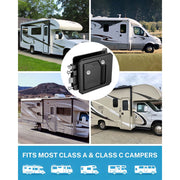 Kohree Class C Mechanical RV Door Lock Replacement with Built-In Deadbolt, Waterproof Aluminum and Zinc, Includes 4 Keys, Fits Most Class C and Class A Campers, 4.25 x 4.5 x 1.25-1.5 in, KR3431-WR