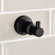 Signature Hardware 948293 Greyfield Single Robe Hook Matte Black