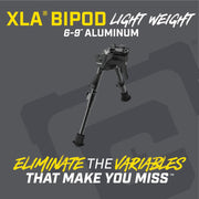 Caldwell XLA Pivot Aluminum Bipod, Adjustable 6-9 in Height, M-LOK Mount, 20 Cant Adjustment, Black, Lightweight, 1237304