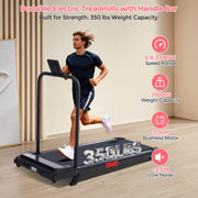 HevGlrm Walking Pad Treadmill with Incline, 3.0HP Motor, Detachable Handles, Compact Foldable Design, 0.6-7.6 MPH Speed, 350 lb Capacity