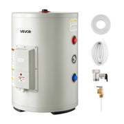 Vevor 12 Gallon Electric Tank Water Heater, 1600W Fast Heating, LED Display, Knob Control, Side Outlet, 120V Storage Design, Gray, FJI-POR-50S2