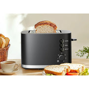 TINANA YH-TOT-B Wide Slot 2 Slice Bread Toaster, Black, 900W